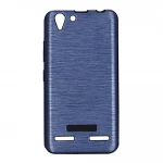 Lenovo K5 cover brushed metal mørkeblå