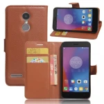 Lenovo K6 etui pung cover brun