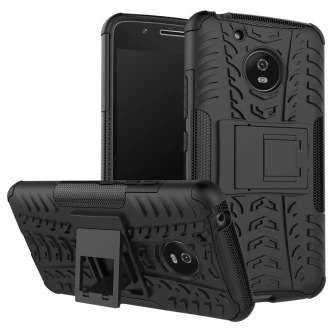 Til Moto G5 Mark II håndværker cover sort