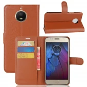 Motorola Moto G5S flip cover med lommer brun