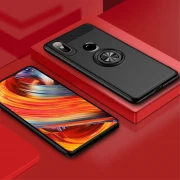 Xiaomi Mi Mix 2S cover med ring holder sort Mobil tilbehør