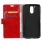 MOTOROLA MOTO G4 cover etui med lommer rød, Leveso Mobil tilbehør