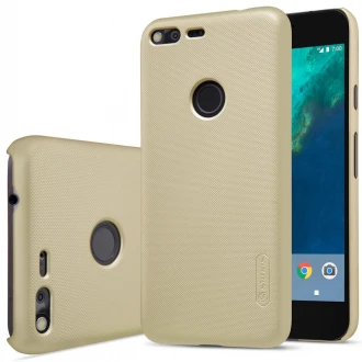 Google Pixel cover med skærm beskyttelse guld
