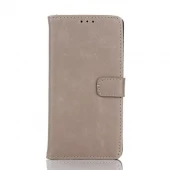 MICROSOFT LUMIA 950 læder cover i retro stil, grå