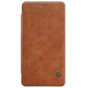 MICROSOFT LUMIA 950 læder cover i business stil, brun Mobiltelefon tilbehør