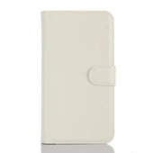 MICROSOFT LUMIA 550 læder cover med kort lommer, hvid
