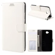 MICROSOFT LUMIA 650 læder pung cover, hvid Mobiltelefon tilbehør