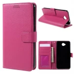 MICROSOFT LUMIA 650 læder pung cover, rosa