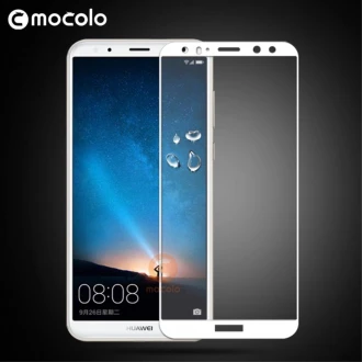 Til Huawei Mate 10 lite hel dækkende beskyttelsesglas hvid