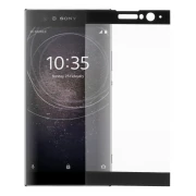 Xperia XA2 hel dækkende panserglas sort Mobil tilbehør