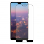 Heldækkende 3D hærdet glas Huawei P20 sort