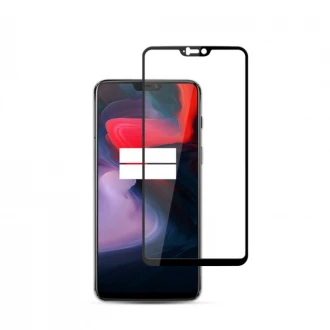 Heldækkende beskyttelsesglas til Oneplus 6 sort