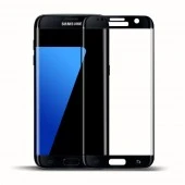 SAMSUNG GALAXY S7 EDGE fuld skærm hærdet beskyttelsesfilm, sort