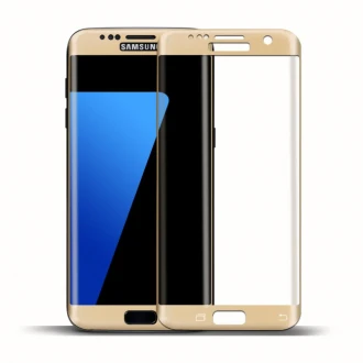 til SAMSUNG GALAXY S7 EDGE fuld skærm hærdet beskyttelsesfilm guld