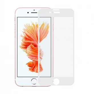 Iphone 7 plus fuld skærm hærdet beskyttelsesfilm hvid