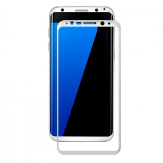 Til Samsung Galaxy S8 Plus fuld dækkende beskyttelsesglas hvid