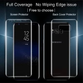 2 i 1 Samsung Galaxy S8 beskyttelsesfilm komplet for og bagside