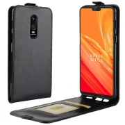 Vertikal flipcover sort Oneplus 6 Mobil tilbehør