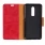 rød Elegant læder etui Oneplus 6T Mobil tilbehør