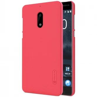 til Nokia 6 cover med skærm beskyttelsesfilm rød