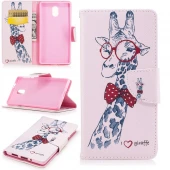Mønstret flip cover Nokia 3 Adorable Giraffe