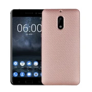 Nokia 6 cover blød tpu carbon rosaguld Mobilcover