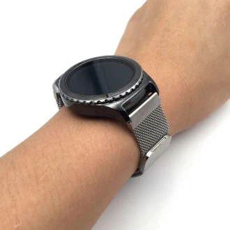 Til Samsung Gear S2 classic mesh lænke i rustfri stål sølv