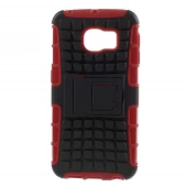 Samsung Galaxy S6 Edge bag cover hybrid rød