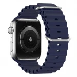 APPLE WATCH 42/44/45/49 mm blød silikone urrem med flot design i blå