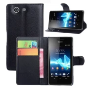 Sony Xperia Z3 compact flip cover med lommer Mobil tilbehør
