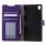 SONY XPERIA Z3+ pung læder cover, lilla Mobiltelefon tilbehør