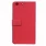 SONY XPERIA M5 læder cover med lommer, rød Mobiltelefon tilbehør