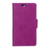 HUAWEI Y6 læder cover med lommer, lilla