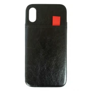 Viser Iphone Xs case med 2 kort lommer sort