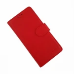Læder flip etui LA Samsung A80 rød