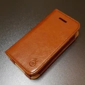 IPHONE 4S læder pung cover, brun
