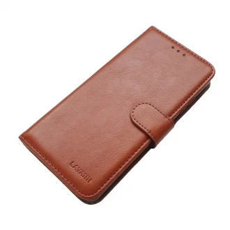 LA læder flip cover til Huawei P20 lite brun