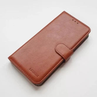 Lavann læder flip cover iPhone 15 Pro Max Brun