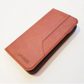 Slim vintage flip etui til iPhone 11 brun