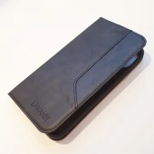 Slim vintage flip etui iPhone 11 sort
