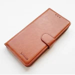 LA læder flip cover Samsung A02S brun