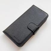 LA læder flip cover iPhone 13 Pro Max sort