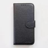 Lavann læder flip cover iPhone 15 Plus sort