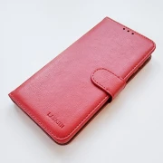 rød LA læder flip cover Samsung S21 FE Mobil tilbehør