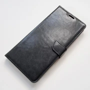 SAMSUNG GALAXY S7 EDGE læder cover med lommer, sort Mobiltelefon tilbehør