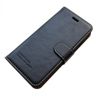 LA læder flip etui til IPHONE 6 / 6S sort