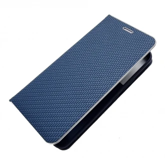 Luna carbon flip etui Samsung Galaxy S22 blå