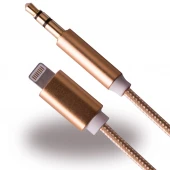 Lightning til aux minijack 3.5mm kabel guld