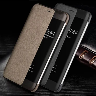 Huawei P10 original smart view flip cover Beige, Huawei Mobil tilbehør