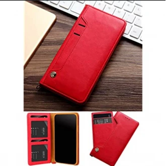 Rød læder flip cover iPhone 13 Pro  Mobil tilbehør
